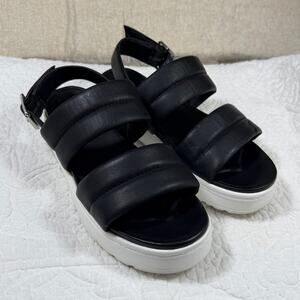 UGG Women 9 Zayne Platform Black Slingback Comfort Casual Sandal Summer Shoes